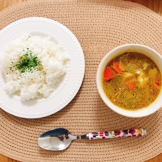 昨日の肉じゃがで♪スープカレー風主婦ごはん